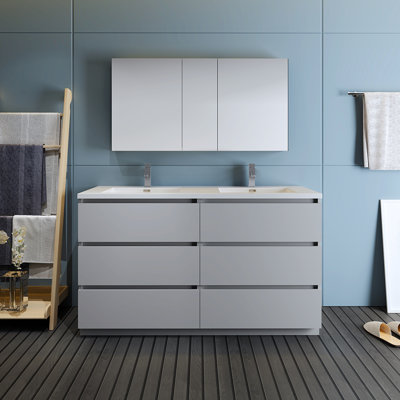 Find The Perfect 60 Inch Rustic Bathroom Vanities Wayfair